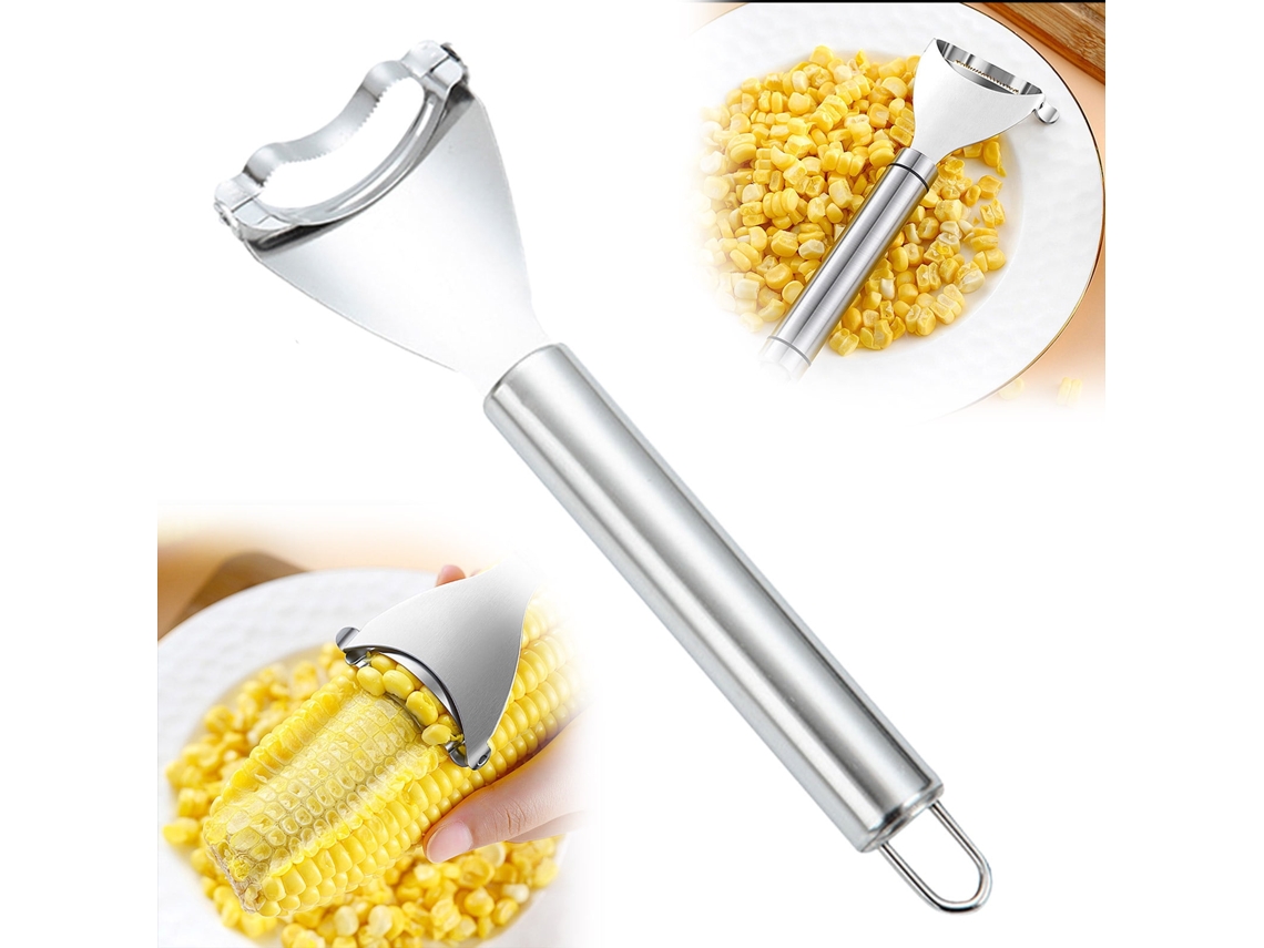 Descaroçador De Milho Em Aço Inoxidável - Descascador E Debulhador De Milho Rápido, Ferramenta De Cozinha Eficiente