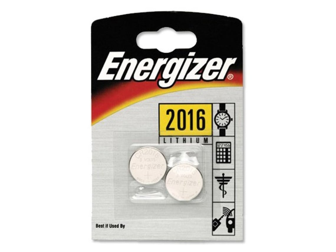 Pilhas ENERGIZER Lítio CR2016 (2 unidades)