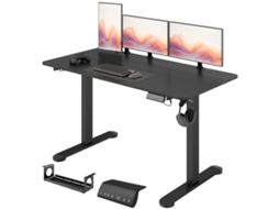 Mesa de Computador Ajustável em Altura,140x70x116cm,preta BTFORUS