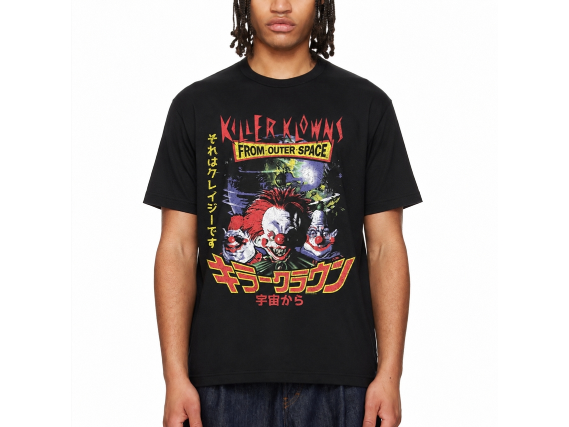 Rockinstone Killer Klowns Killer Klowns Japanese Black Adult T-shirt Size:s
