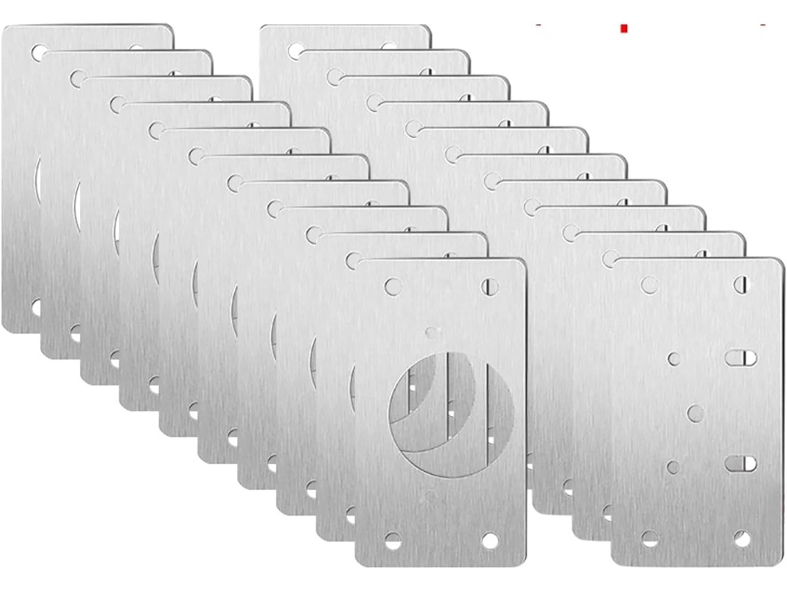 Painel De Reparo Dobradiça, Placa De Reparo Dobradiça Armário Em Aço Inoxidável 47x90mm Com Furos, Pacote Com 2 4 8 10 20