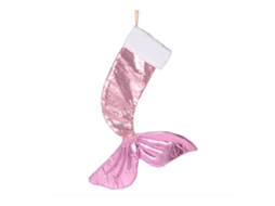 Meias de Natal de sereia rosa com lantejoulas decoração festiva de Natal LAXISCREED