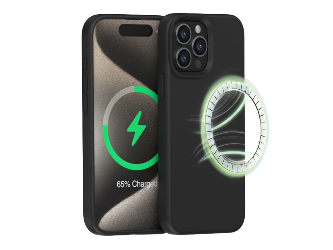 Capa Para Iphone 14 Pro Max (preta (magnética)), Em Silicone Líquido, Com Revestimento Magnético.