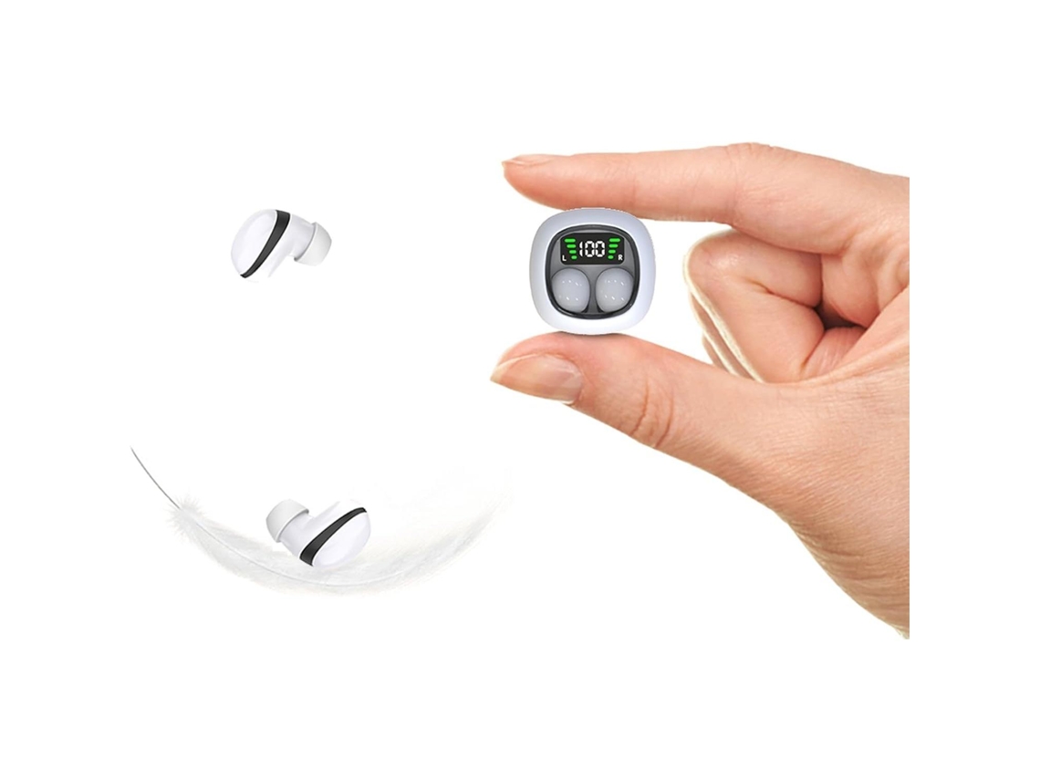 Fones de Ouvido Bluetooth MDUG brancos, à prova d'água, para orelhas pequenas