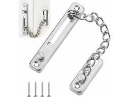Corrente De Segurança Para Porta, Trava Antifurto, Aço Inoxidável Porta Correr, Abridor Com 4 Parafusos Portas E Janelas Madeira.