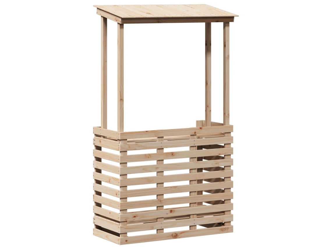Mesa de bar para exterior VIDAXL Marrom Madeira (112.5x57x195.5 cm)