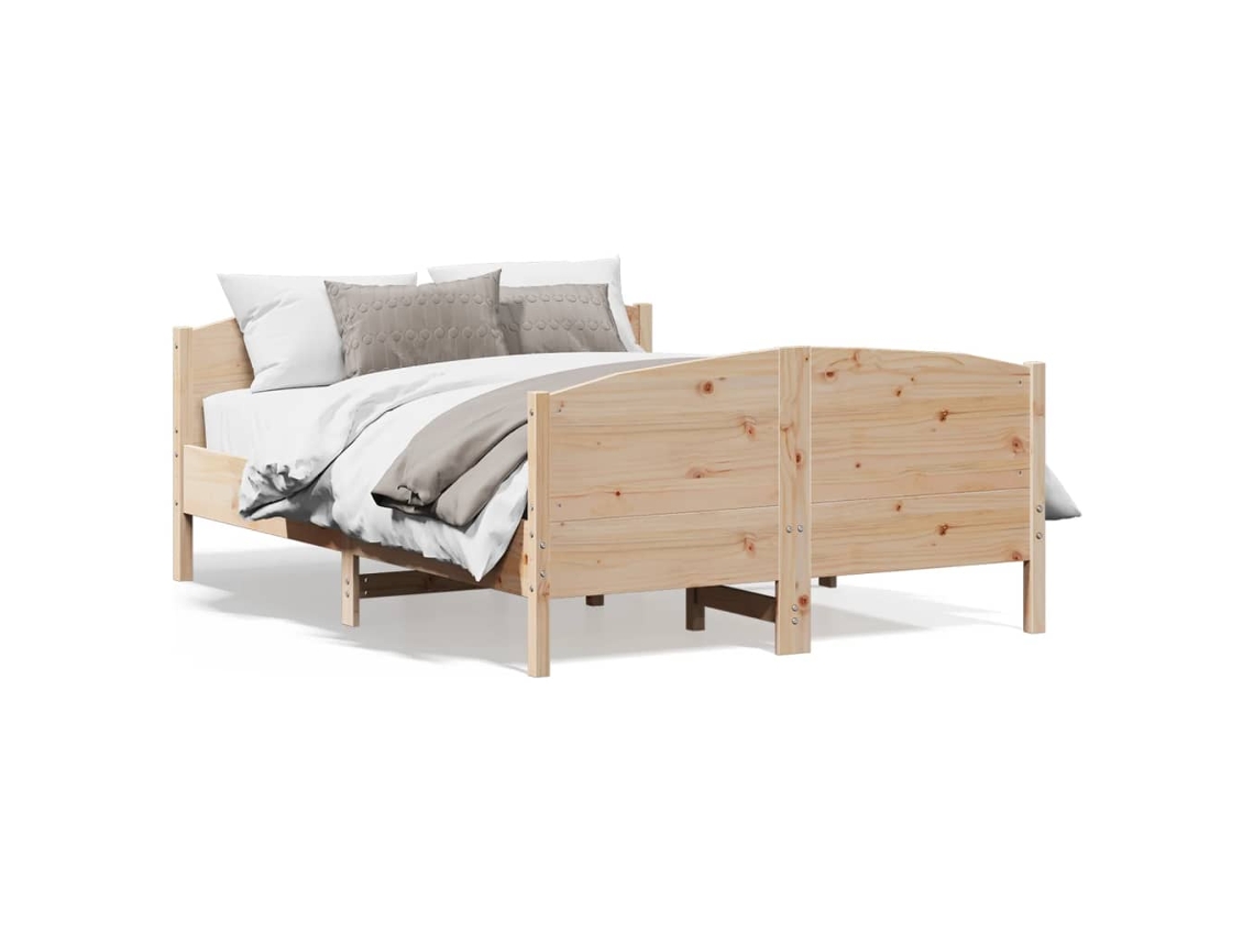 Cama Sem Colchão 160x200 Cm Madeira de Pinho Maciça MAISON EXCLUSIVE