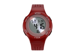 Reloj Hombre Correa De Silicona Reloj Electrónico De Negocios Rojo