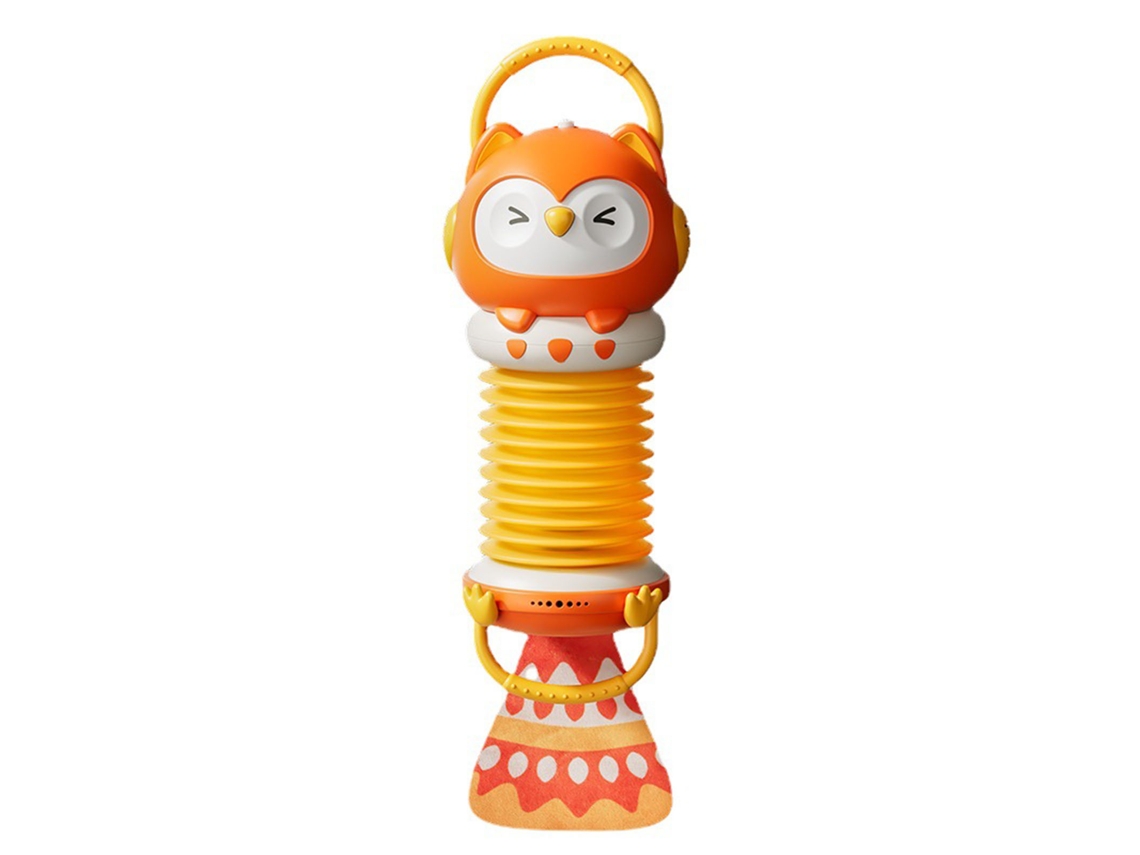 Brinquedo Acordeão Para Crianças Com Design De Coruja E Grip, Instrumento Musical Educativo Laranja