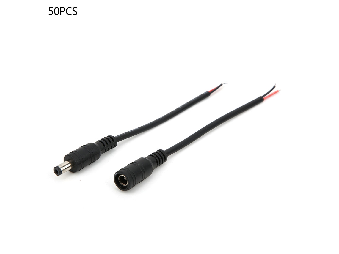 50 Pares Conector Plug Com Fechadura Para Iluminação Led Exterior 5.5mmx2.1mm