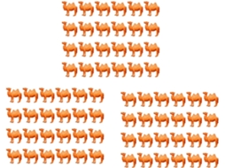 Conjunto de 72 Miniaturas de Camelos para Decoração de Bolos e Escritórios. SFUSHOS