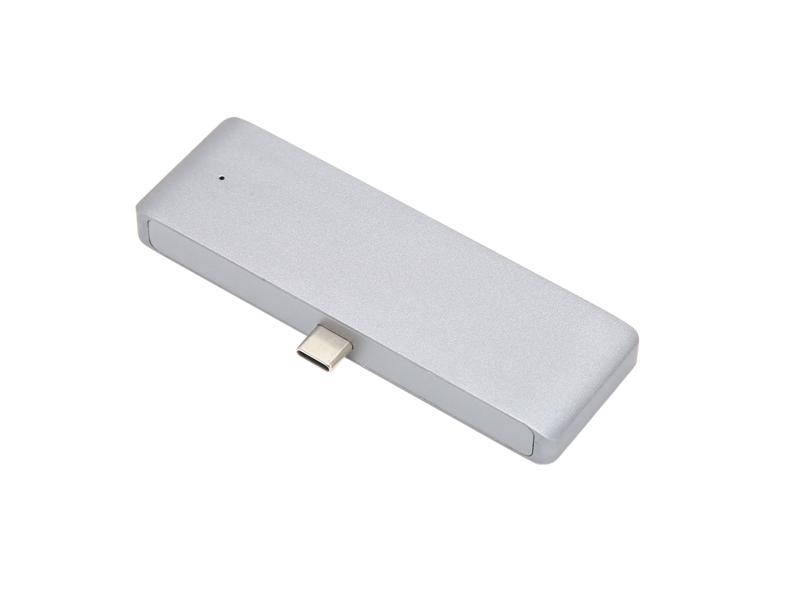 Aetheria adaptador Hub Usb C Multifuncional 4k com Pd, 3.5mm e Porta Usb para S9 Plus Note 9 8 Cinza