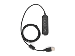 Adaptador H901 Usb Plug Qd Para Fone De Ouvido Centro De Chamadas Com Volume Ajustável 3.5mm Preto