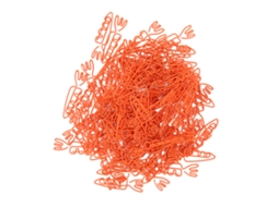 100 Clips de Papel em Forma de Cenoura, Bonitos e Divertidos, Metálicos Duráveis Portáteis para Escritório, Escola e Lar