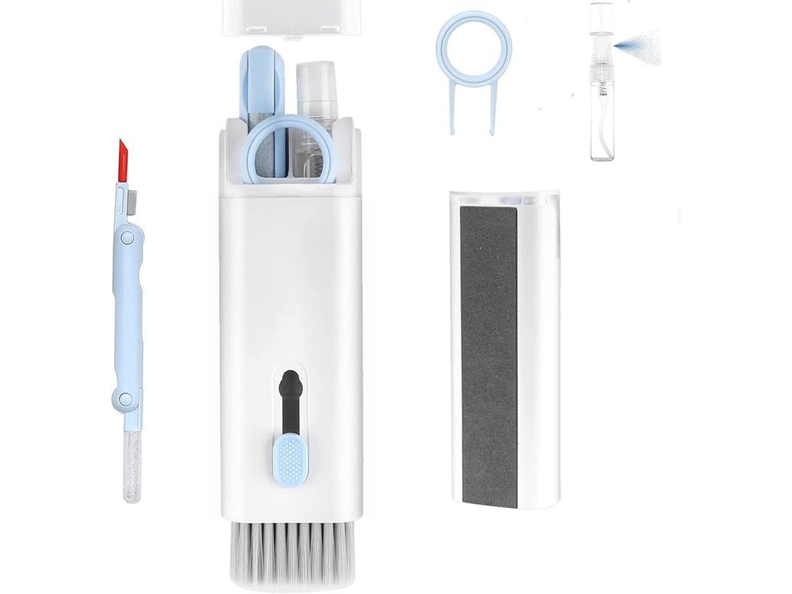 2026 kit de Limpeza Eletrônico 7 em 1 para Teclados, Celulares, Laptops, Monitores e Câmeras (azul)