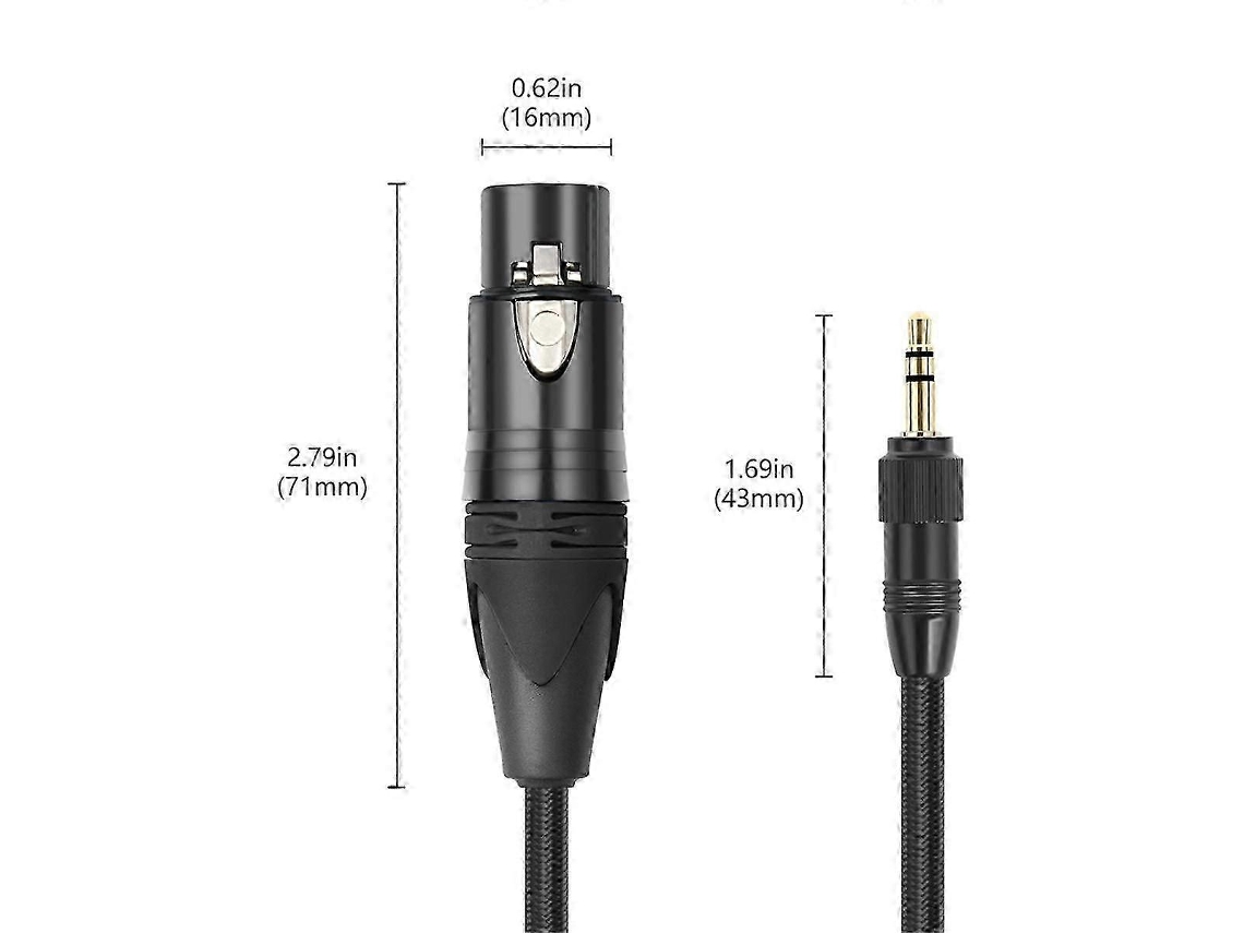 Cabo de áudio XLR para 3,5 mm Slowmoose para microfone, cabo de áudio analógico balanceado com trava para alto-falantes de computador e telefone