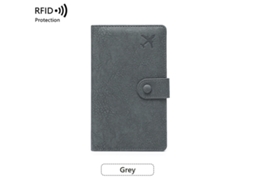 Novo Porta-passaporte Anti, Roubo Rfid, Carteira De Viagem Multifuncional Para Homens E Mulheres, Porta, Cartões E Porta, Documentos, Cinza