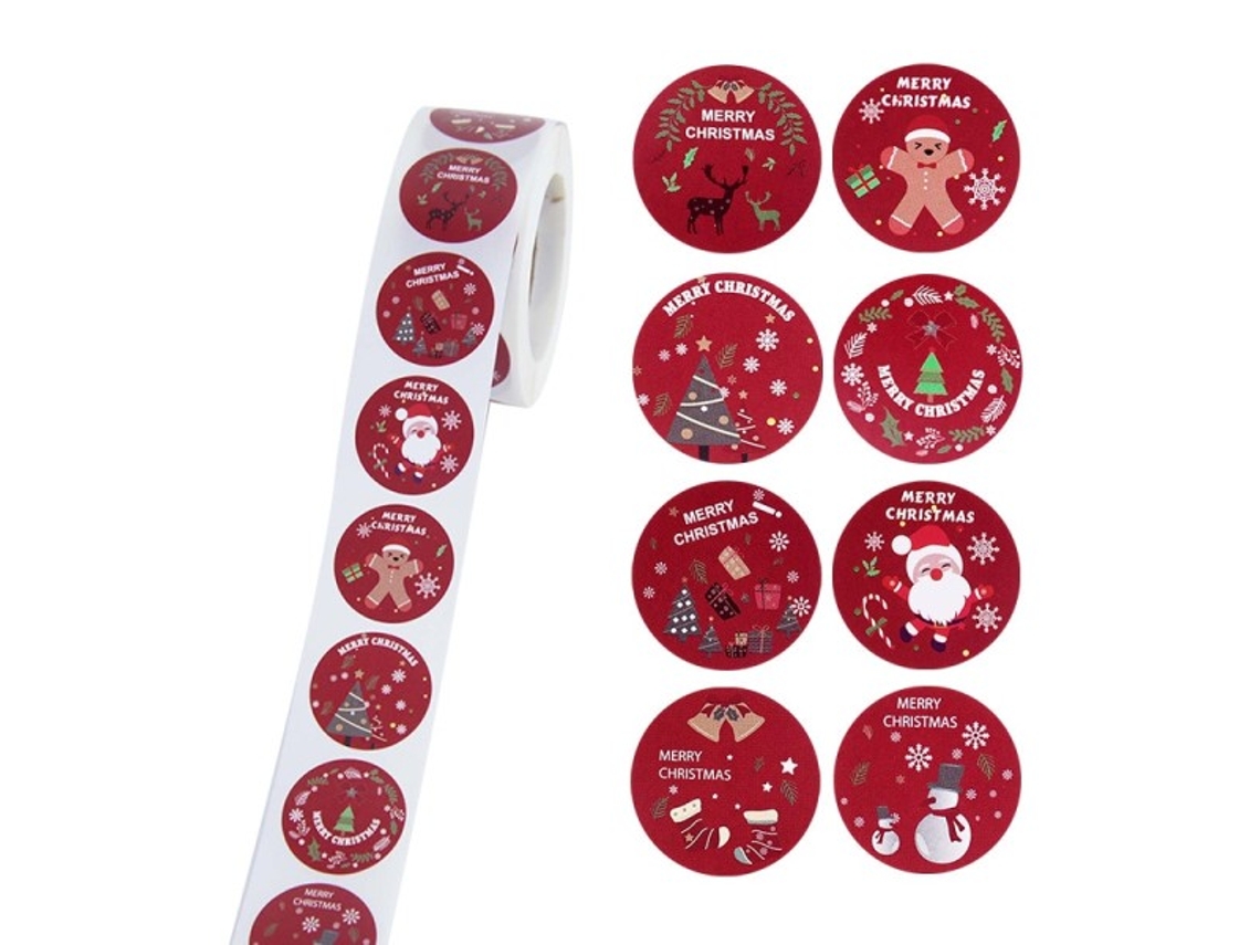 Adesivos De Feliz Natal 500 Peças 2,5 Cm Adesivos Decorativos Para Presente De Natal Aquaforge