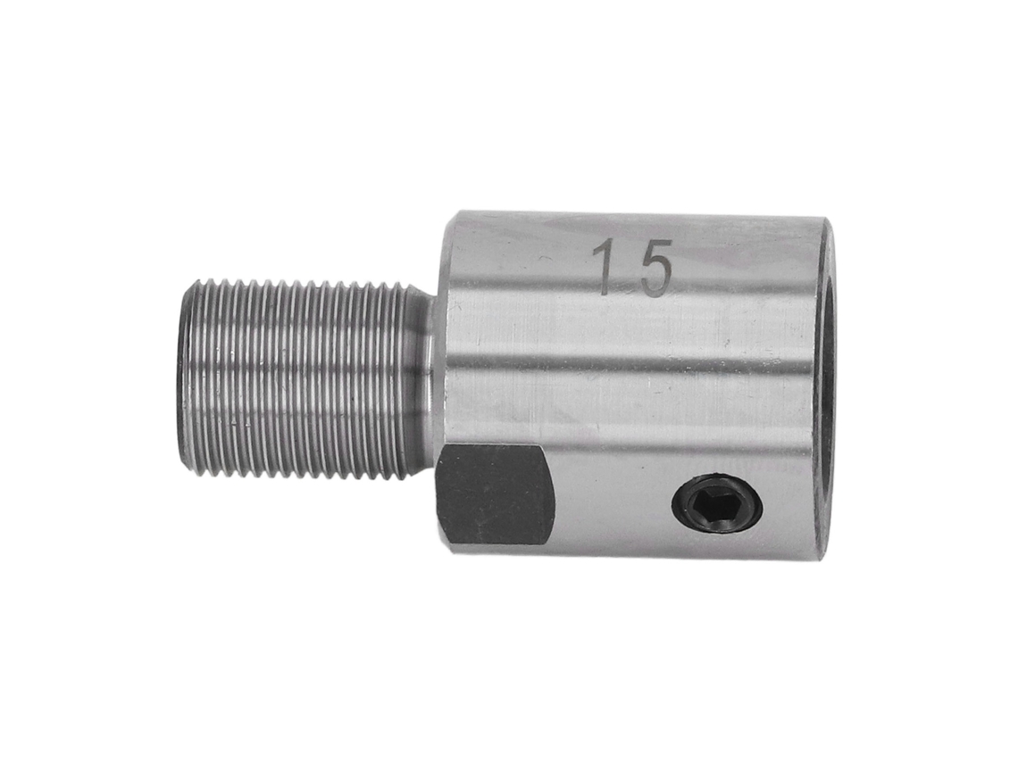 Barra De Conexão Do Mandril 15mm M14x1 Aço Inoxidável Tratado Térmicamente Adaptador Para Torneiras E Fresadoras De Bancada De Precisão
