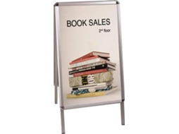 Cavalete para Cartazes 841X594mm 2 Superficies de Visualização Totalmente Em Alumínio