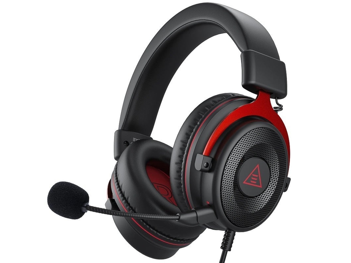 Lurelia Headset Gamer E900 Usb 7.1 Microfone Preto E Vermelho