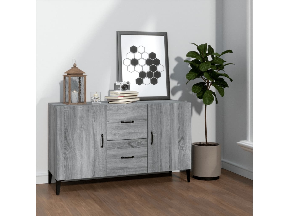 Vidaxl Aparador 100x36x60 Cm Derivados De Madeira Cinzento Sonoma