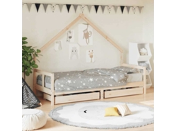 Vidaxl Estrutura De Cama Infantil C/ Gavetas 80x200 Cm Pinho Maciço