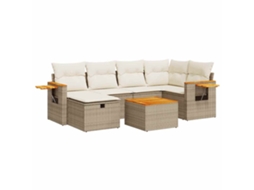Garden Sofa Set, Garden Sofa Sets Vidaxl Bege Rattan / Vime (n/a)