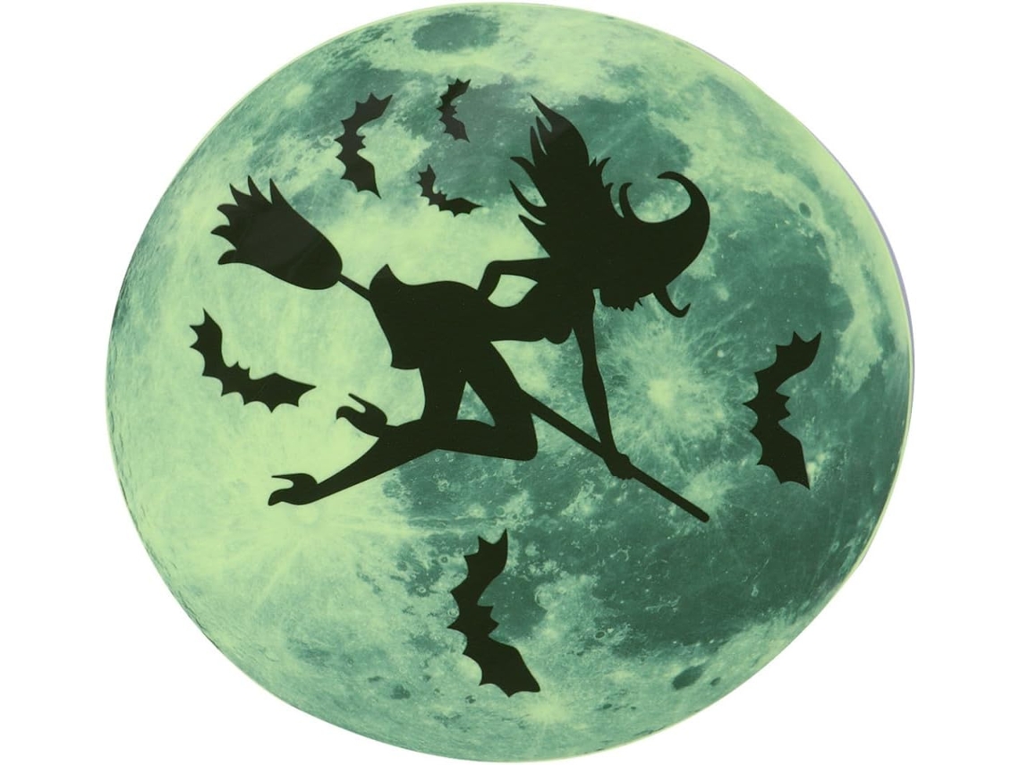 Adesivo De Lua Iluminada, Celebração De Bruxas Do Halloween