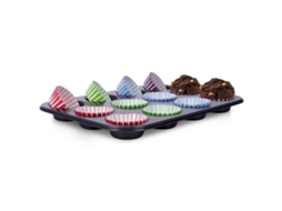 Forma Antiaderente Para Muffins Com 72 Forminhas De Papel Coloridas.
