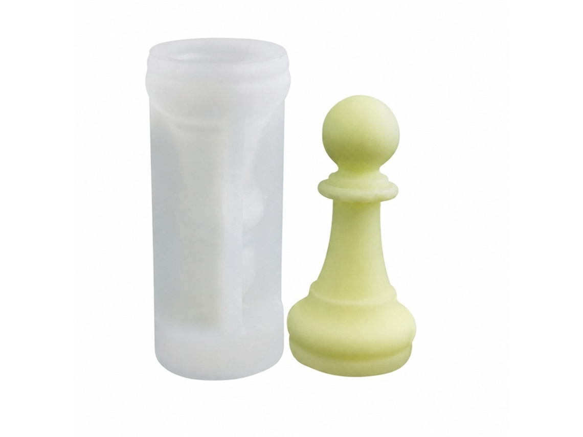 Molde De Silicone Para Velas E Gesso (peça De Xadrez)
