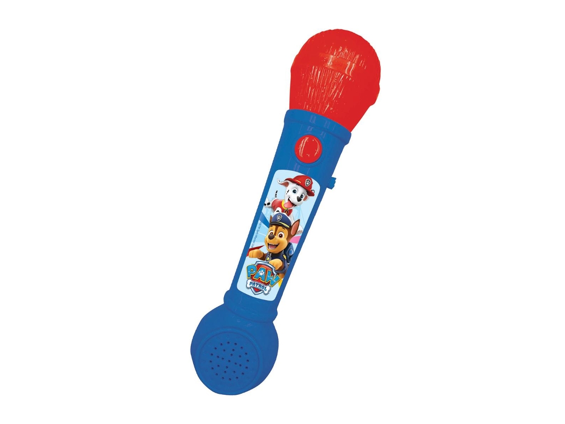 Microfone Luminoso Da Patrulha Pata Com Melodias E Efeitos Sonoros