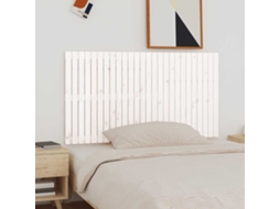 Vidaxl Cabeceira De Parede 166x3x90 Cm Madeira De Pinho Maciça Branco