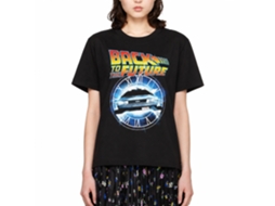 Rockinstone Back To The Future Movie Out Of Time Black Adult T-shirt Size:m