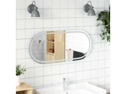Vidaxl Espelho De Banheiro Led Com Espelho Transparente 100 X 45 Cm