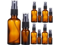 Conjunto De 10 Frascos De Vidro Vazios Com Spray, Pequenos Atomizadores De Perfume Recarregáveis