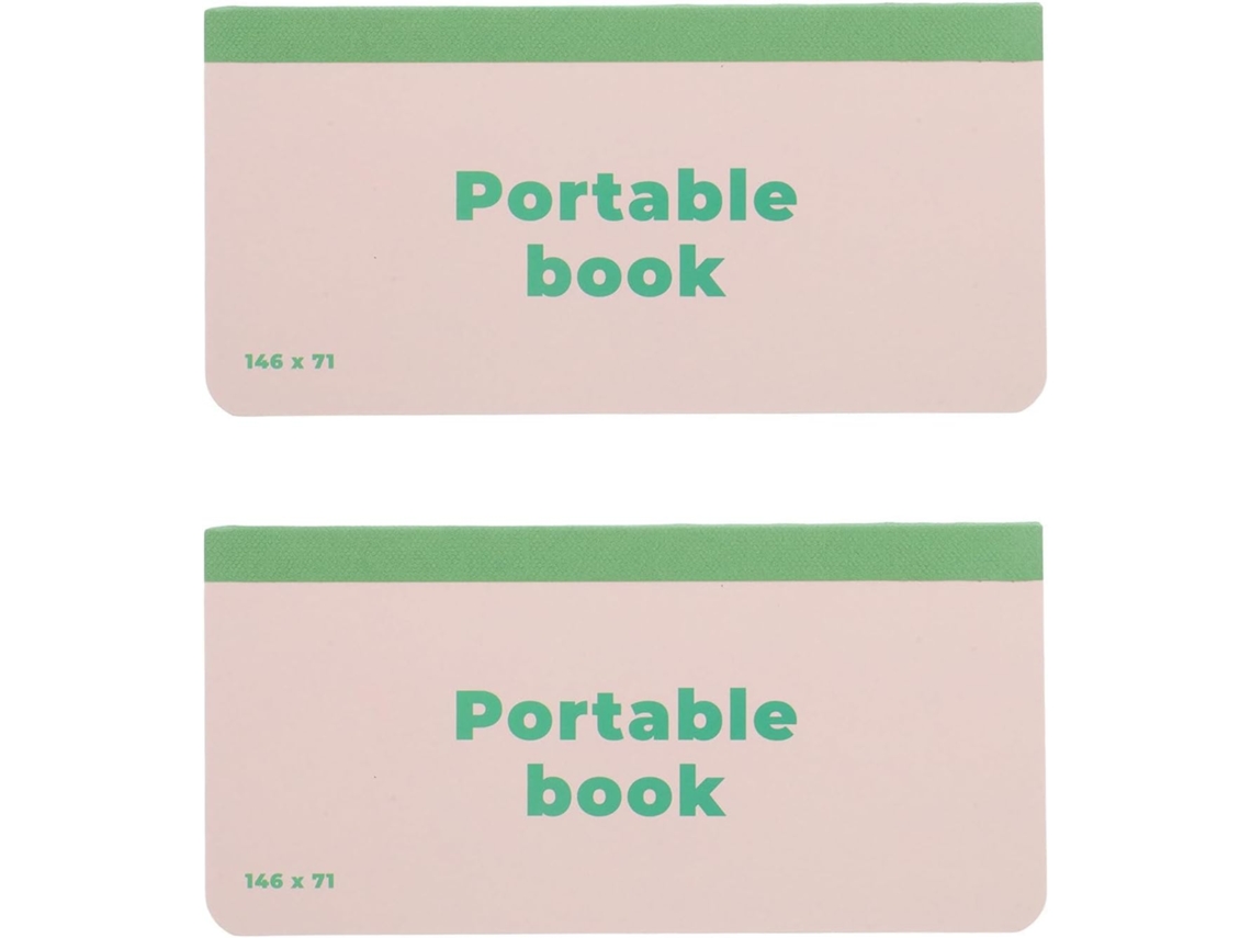 Conjunto De 2 Blocos De Anotações Pequenos, Organizador Pessoal, Caderno Portátil, Pasta Para Diário Bege
