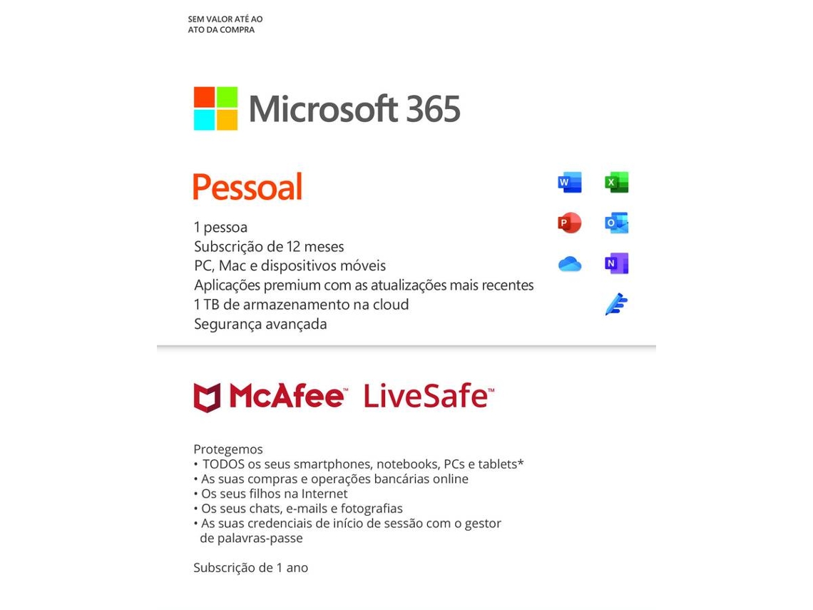 Software MICROSOFT 365 Pessoal LifeSafe 12 Meses Formato Digital norton-norton-360-premium