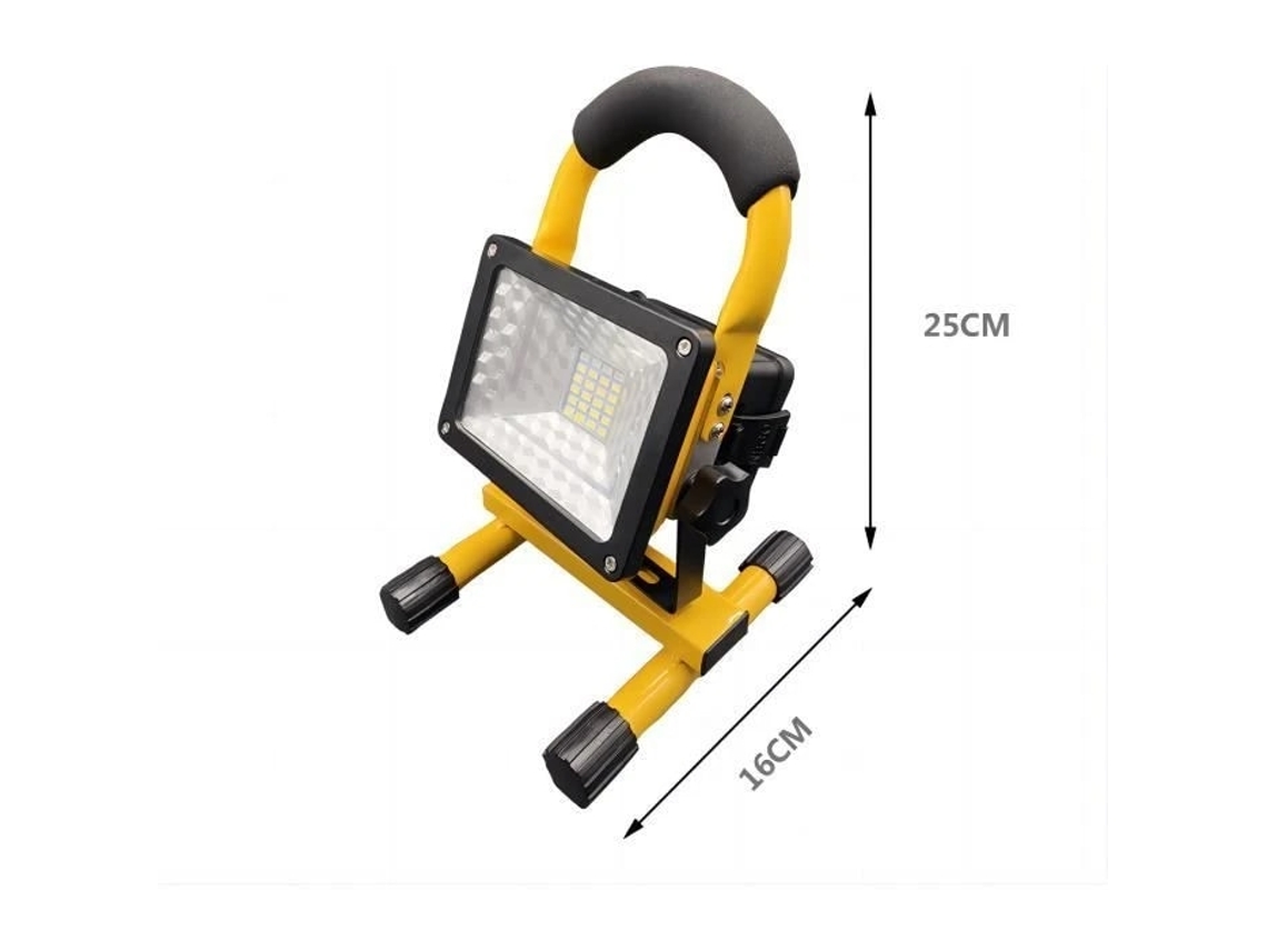 Refletor Led De Trabalho 200w Recarregável 3 Modos Ip65