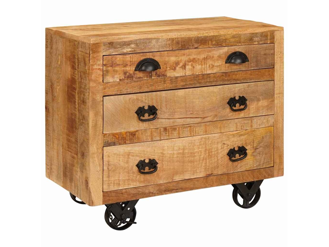 Vidaxl Armário Lateral Com Gaveta Castanho 70 X 38 X 63 Cm