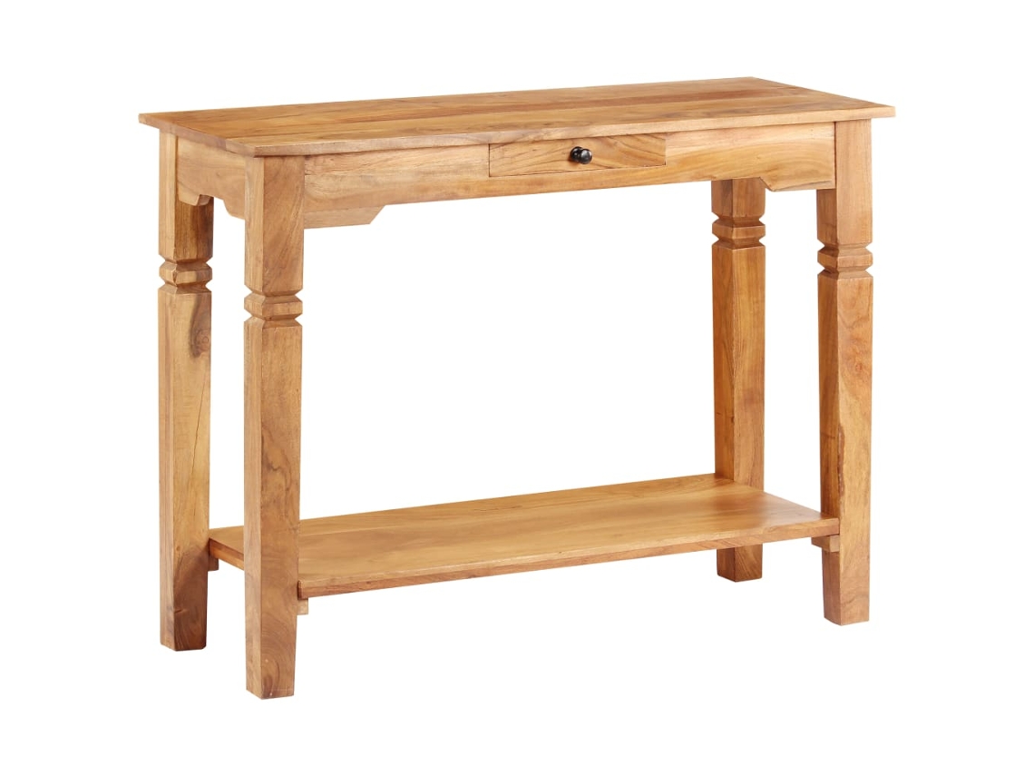 Vidaxl Mesa Consola 100x40x76 Cm Madeira De Acácia Maciça