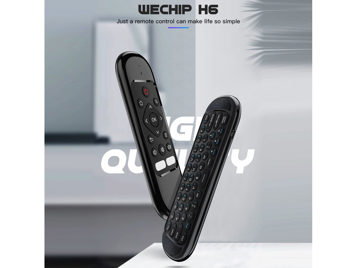 Aetheria controle Remoto Wechip H6 Mouse Aéreo 2.4g Teclado Mini Ir Giroscópio 6 eixos para Tv Box Android Pc