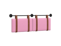 Conjunto 1 Cabeceira Suspensa Vidaxl Rosa Couro Sintético (150 X 55 X 5 Cm)