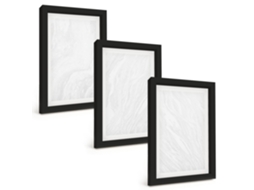 Pinturas Murais Modernasestrutura De Mármore Elegante Moldura Preta Fotos Para O Corredor Espelharte (3 Peças 20x30 Cm)