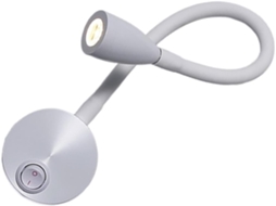 Aplique De Parede Com Luminária Leitura Para Cama, 3w, Ajustável, Branca