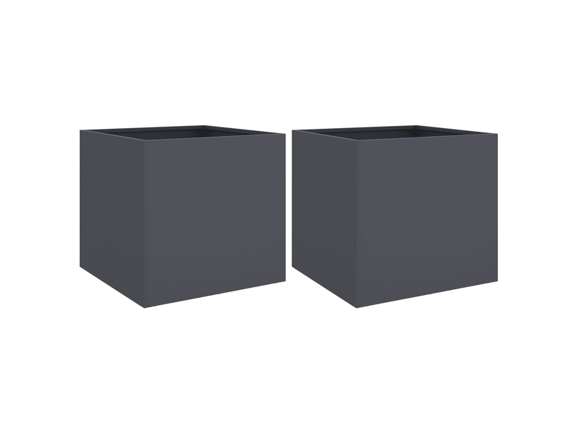 Planter, Planters Vidaxl Antracite Aço (42 X 40 X 39 Cm)