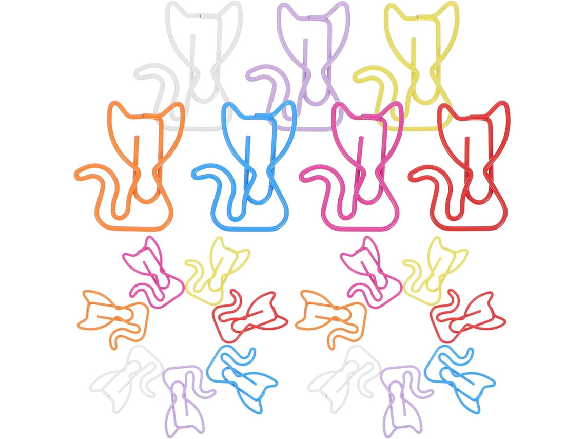 50-clipes De Papel Metálicos Em Formato Gato, Acessórios De Escritório Adoráveis E Duráveis Para Trabalho Escola, Não