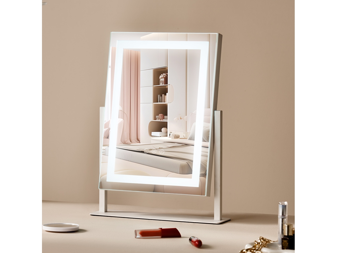 Espelho De Maquilhagem Iluminado Vevor Com 3 Cores E Ampliação 5x 364 X 84 X 475 Mm