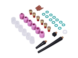 Kit De Acessórios Para Tocha Tig Com 40 Peças: Caleas, Bicos De Alumínio, Cups De Vidro Para Wp‑9/20/25