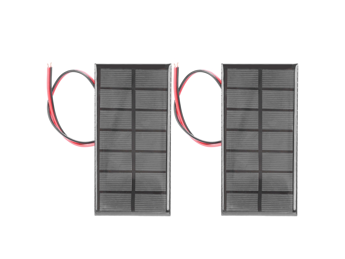 2 Piezas Painéis Solares Mini Epóxi 3.5v 250ma Célula De Silício Poli Diy Carregador Com Cabo 30cm